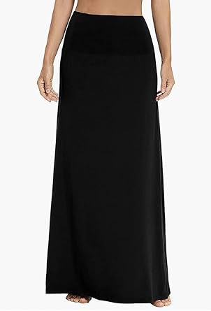 Skirt for Women- Comfy Foldover High Waist Long Flare A-Line Skirt Maxi Dress XS-3X Made in USA